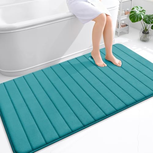 OLANLY Memory Foam Large Bath Mat 59x34, Super Soft Absorbent Bathroom Rugs by OLANLY