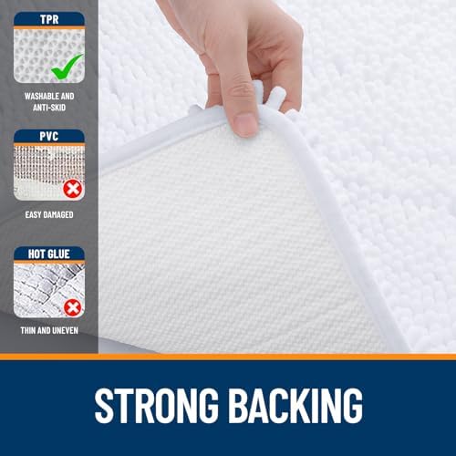 OLANLY Bathroom Runner Rugs 70x24, Extra Soft Absorbent Chenille Bath Rugs - Image 6
