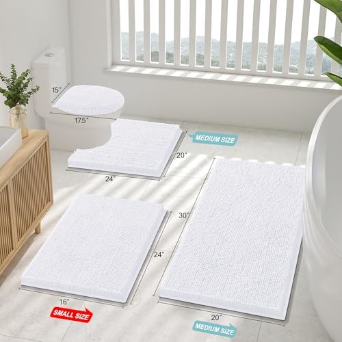 Smiry Bathroom Rugs 108X72, Luxury Chenille Extra Soft Absorbent Bath Mat - Image 2