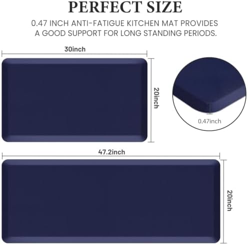HappyTrends 2 PCS Kitchen Mat Cushioned Anti-Fatigue Floor Mat, - Image 2