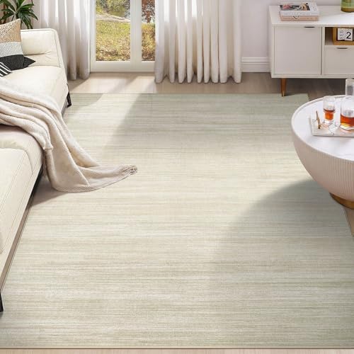 UERMEI 10x12 Washable Area Rug - Neutral Modern Abstract Living Room Rugs, Non-Slip Soft Large Indoor Floor Carpet for Bedroom Home Office & Under Dining Table Decor, Brown/Beige - Image 2