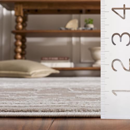 SAFAVIEH Parker Area Rug 4x6, Textured Ivory & Beige PRK158A - Image 4