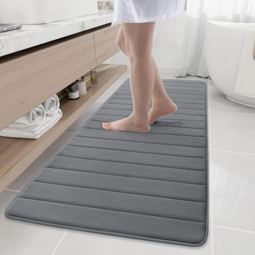 Buganda Memory Foam Bath Mat 70 x 24, Ultra Soft Absorbent Bathroom Rugs by Buganda