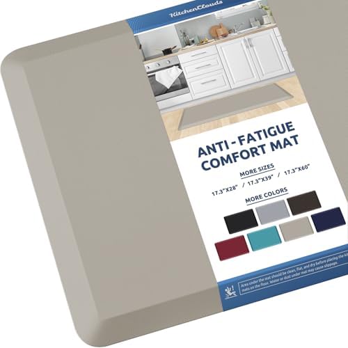 Kitchen Mat Cushioned Anti Fatigue Rug Standing and Comfort Floor Mats by KitchenClouds