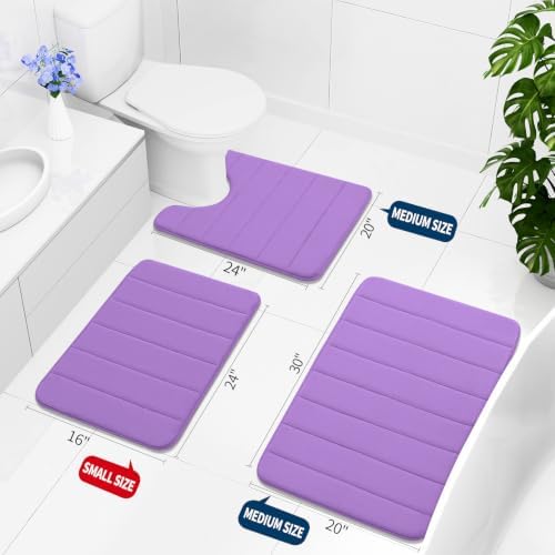 Buganda Memory Foam Bath Mat 47 x 20, Ultra Soft Absorbent Bathroom Rugs - Image 2