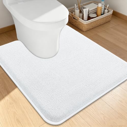 Smiry Memory Foam Toilet Rugs U Shaped 24x20, Extra Soft Bath Mat by Smiry