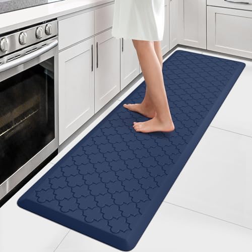 WISELIFE Kitchen Mat Cushioned Anti Fatigue Runner Rug, 17.3"x60", Blue by WiseLife