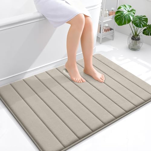 OLANLY Memory Foam Large Bath Mat 40x32, Super Soft Absorbent Bathroom Rugs by OLANLY