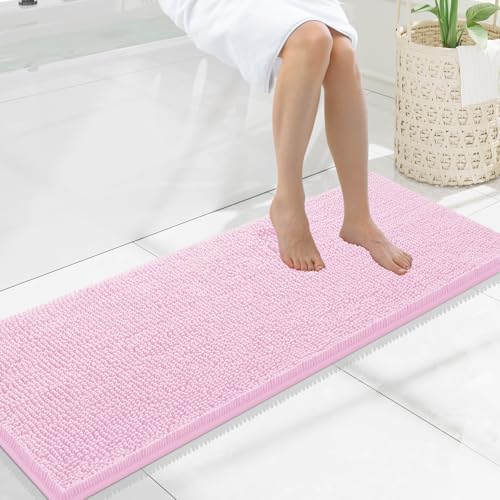 Smiry Bathroom Rugs 47X17, Luxury Chenille Extra Soft Absorbent Bath Mat by Smiry