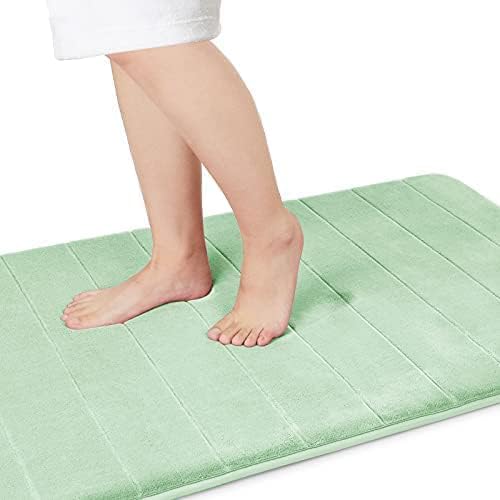 Yimobra Bathroom Runner Rugs 72"x24" Non Slip Washable Memory Foam Bath Mat, Super Soft Water Absorbent Hallway Carpet for Vanity Tub Shower, Pale Green by Yimobra