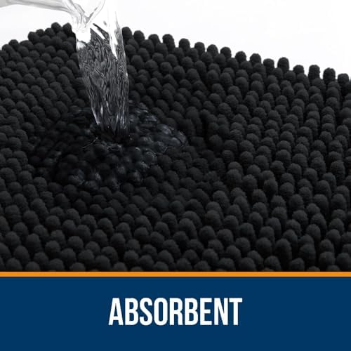 OLANLY Toilet Rugs U-Shaped 20x20, Soft Absorbent Chenille Contour Rugs - Image 4
