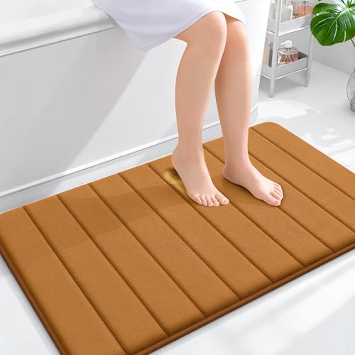OLANLY Memory Foam Large Bath Mat 40x24, Super Soft Absorbent Bathroom Rugs by OLANLY