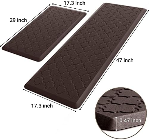 Kitchen Mat 2 PCS Cushioned Anti-Fatigue Floor Mat Standing Mat for Kitchen - Image 2
