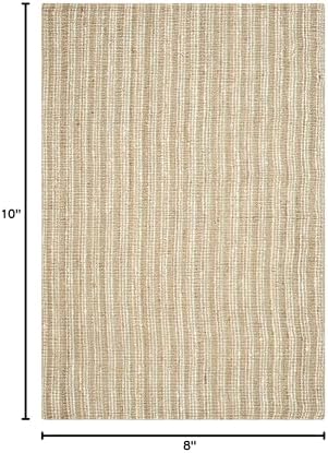 SAFAVIEH Natural Fiber Area Rug 8x10, Jute Knotted Large Natural NF447N - Image 2