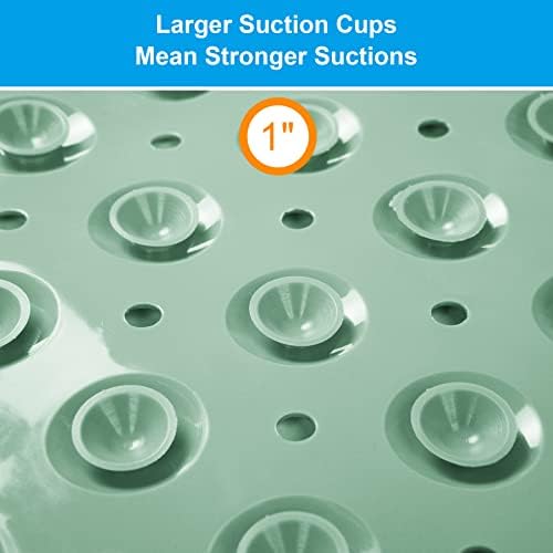 AmazerBath Shower Mat Non Slip 40 x 16 Inches, Shower Stall Mats with Suction Cups and Drain Holes, Non Slip Bath Mat for Tub for Elderly & Kids, Mint Green - Image 6