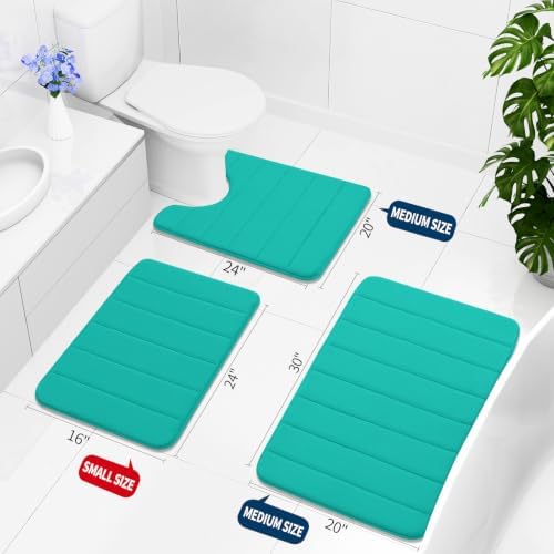 Buganda Memory Foam Bath Mat 47 x 24, Ultra Soft Absorbent Bathroom Rugs - Image 2