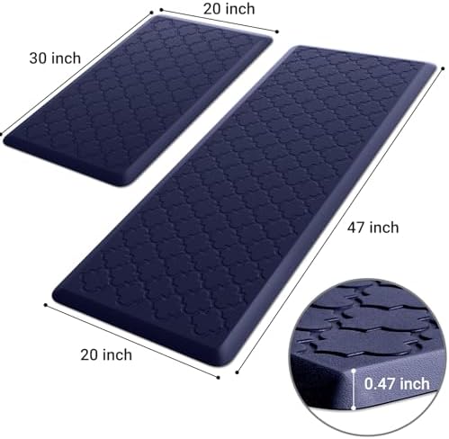Kitchen Mat 2 PCS Cushioned Anti-Fatigue Floor Mat Standing Mat for Kitchen - Image 2