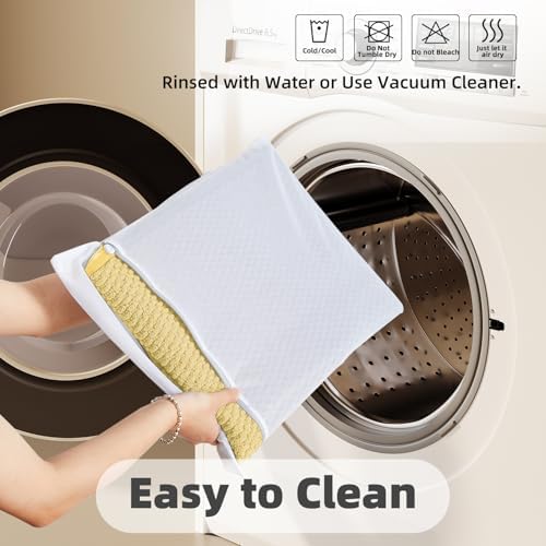 TYUU Large Bathroom Rugs Non Slip Washable Bath Rugs Super Absorbent Bathroom Rug Thin Quick Dry Low Pile Bath Mats, Yellow 36"x60" - Image 4