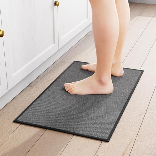 SUMLANS Kitchen Mat for Floor, Washable Non Slip Rug, Black by SUMLANS