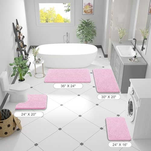 OLANLY Bathroom Rugs 36x24, Extra Soft Absorbent Chenille Bath Rugs - Image 2