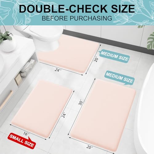 Smiry Memory Foam Bath Mat 59x20, Extra Soft and Absorbent Bathroom Rugs - Image 2