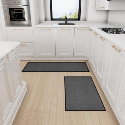 SUMLANS Kitchen Mat for Floor, Washable Non Slip Rug, Black - Image 4