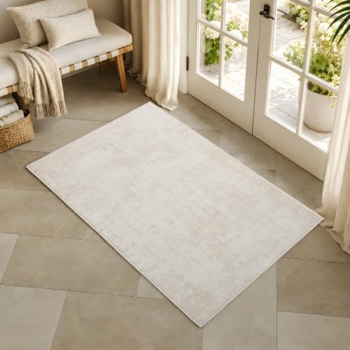 2x3 Area Rug Washable Abstract: Non Slip Throw Rugs for Entryway - Image 2