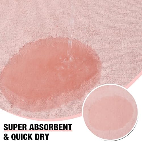 Narrow Bath Mat Long Pink Skinny Memory Foam Bathroom Runner Rug Non Slip - Image 4