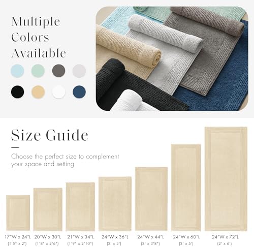 Madison Park Splendor Reversible 100% Cotton Bath Rug, 17 x 24, Natural - Image 5