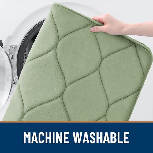 Smiry Memory Foam Bath Mat 24x16, Ultra Soft Absorbent Bathroom Rugs - Image 5