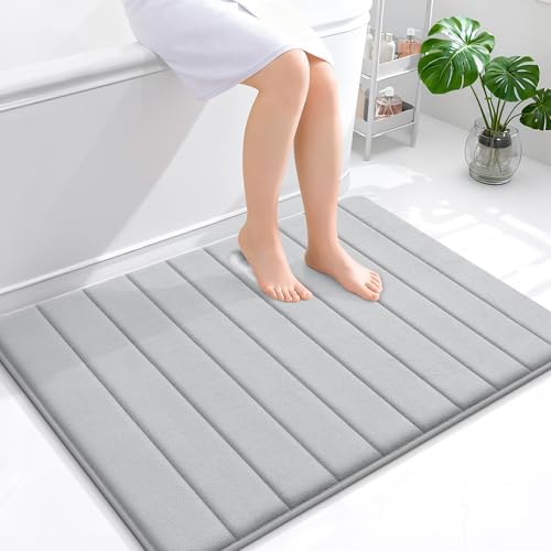 OLANLY Memory Foam Large Bath Mat 40x32, Super Soft Absorbent Bathroom Rugs by OLANLY