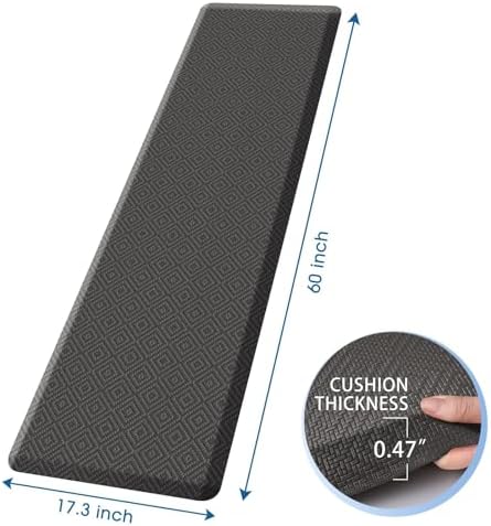 Anti-Fatigue Kitchen Mats for Floor Standing and Comfort Desk Mats 17"x60" - Image 2