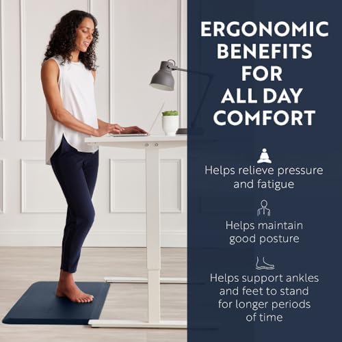 KANGAROO Cushioned Anti Fatigue Kitchen Mats for Floor, 17x24 Navy - Image 4