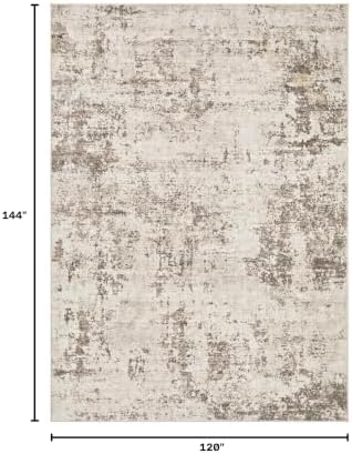 UERMEI 10x12 Washable Area Rug - Neutral Modern Abstract Living Room Rugs, Non-Slip Soft Large Indoor Floor Carpet for Bedroom Home Office & Under Dining Table Decor, Dark Brown - Image 2