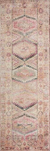 Loloi Layla Pink/Lagoon 7'-6" x 9'-6" Area Rug - Image 5