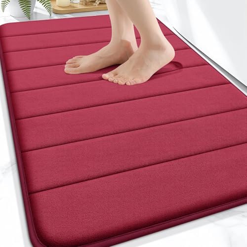 OLANLY Memory Foam Bath Mat 32x20, Super Soft and Absorbent Bathroom Rugs by OLANLY