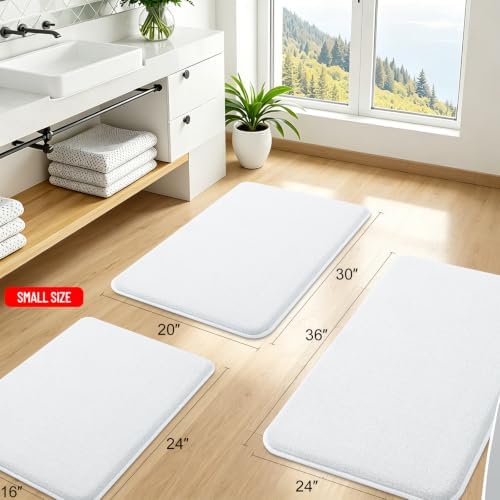 Smiry Memory Foam Bath Mat 59x20, Extra Soft Absorbent Bathroom Rugs - Image 2