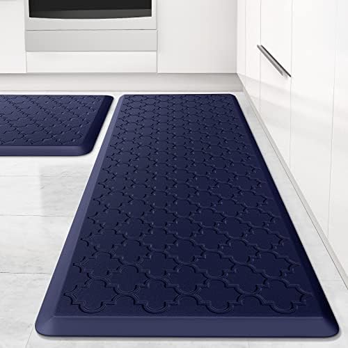 Kitchen Mat 2 PCS Cushioned Anti-Fatigue Floor Mat Standing Mat for Kitchen by SoftDuo