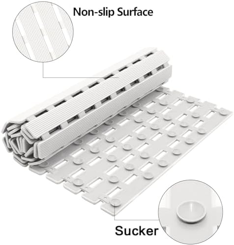 BEMISO Shower Mat Non Slip Bathtub Mat 37.4 x 15.7 Inch Bath Mat for Tub - Image 2