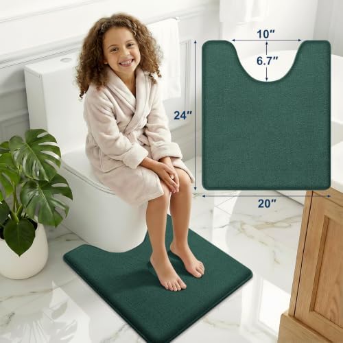 Smiry Memory Foam Toilet Rugs U Shaped 24x20, Extra Soft Bath Mat - Image 3