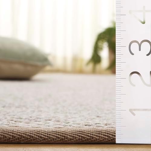 SAFAVIEH Natural Fiber Square Rug 10' Textured, Marble & Linen NF143B - Image 6