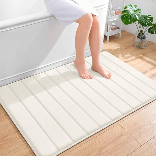OLANLY Memory Foam Large Bath Mat 44x32, Super Soft Absorbent Bathroom Rugs by OLANLY