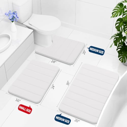 Buganda Memory Foam Bath Mat 35.4 x 24, Ultra Soft Absorbent Bathroom Rugs - Image 2
