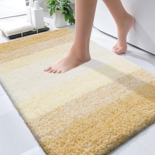 OLANLY Bathroom Rugs Mat 34x21, Extra Soft Absorbent Microfiber Bath Rugs by OLANLY
