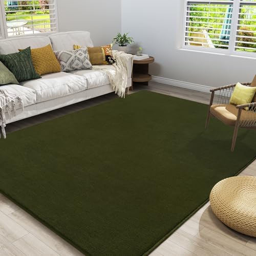 Amearea 8x10 Area Rugs for Bedroom Living Room, Olive Green Memory Foam Rug - Image 6