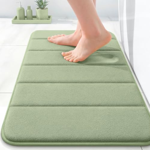 OLANLY Memory Foam Bath Mat 24x16, Super Soft and Absorbent Bathroom Rugs by OLANLY