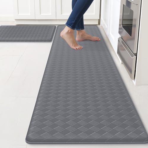 TranquilRelax Kitchen Mats, Cushioned Mats with Extra-Long Runner, Grey by Unknown