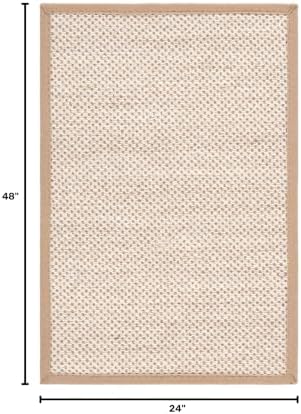 SAFAVIEH Natural Fiber Accent Rug 2x4 Textured, Marble & Linen NF143B - Image 2