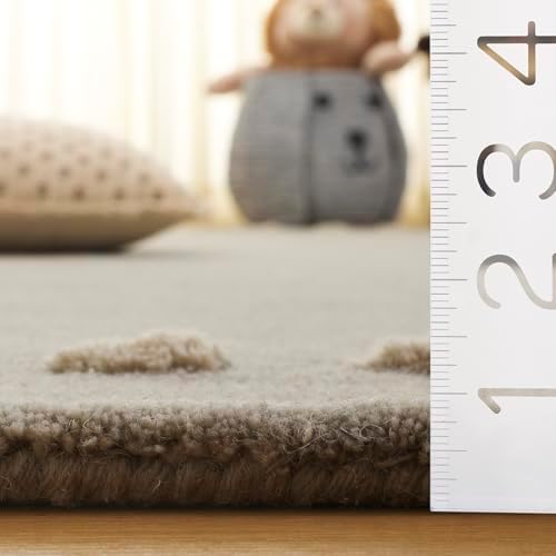 SAFAVIEH Area Rug 9x12 - Kids Collection - Large - Grey, Handmade Wool, Ideal for Living Room, Kids Room, Nursery, Playroom, Boys & Girls Room (SFK802F) - Image 3