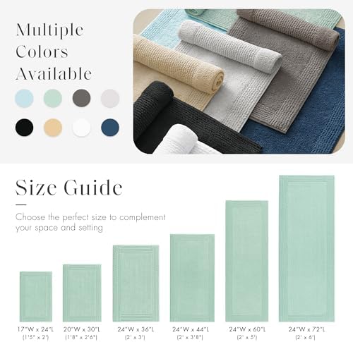 Madison Park Splendor Reversible 100% Cotton Bath Rug, 17 x 24, Green - Image 5